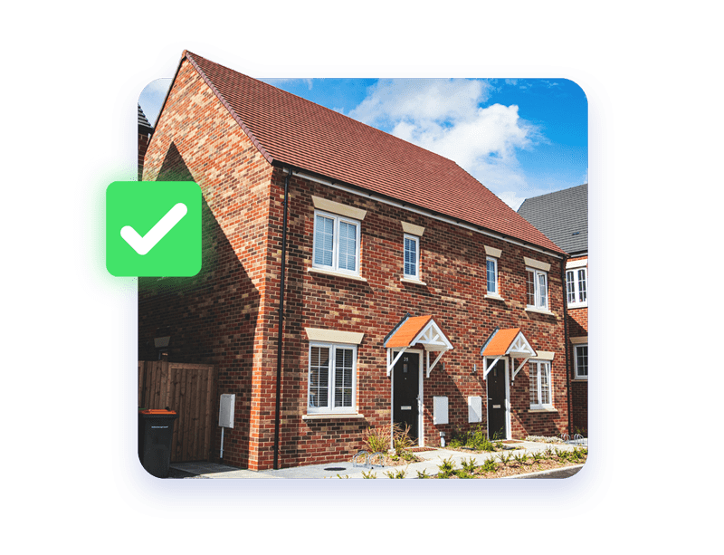 Residential locksmith - house with green tick
