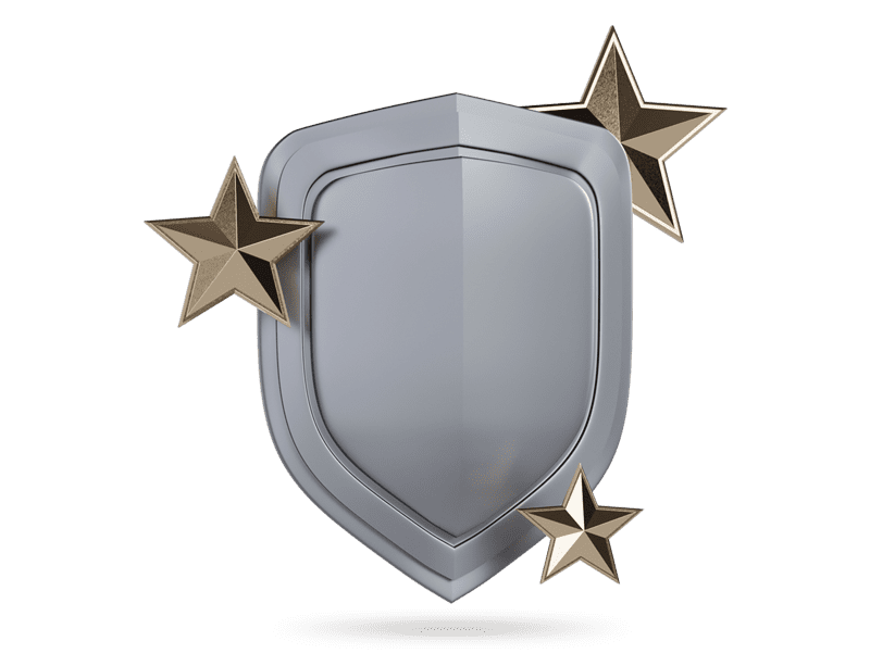 Locksmith shield and stars icon