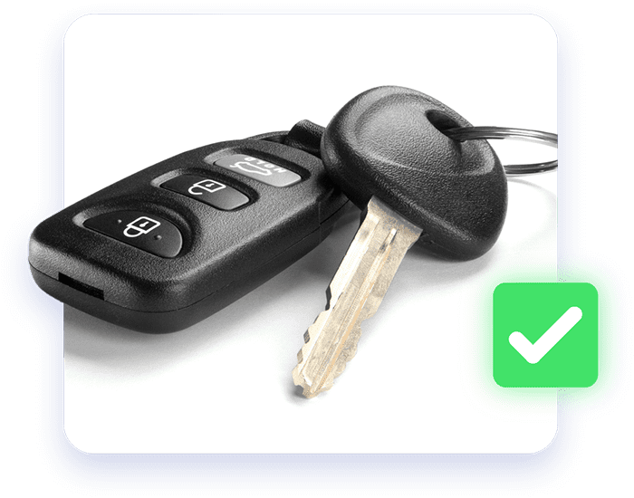 Car Keys with green tick