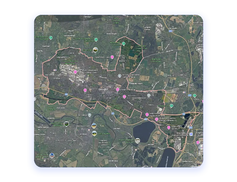 Hillingdon map with green tick